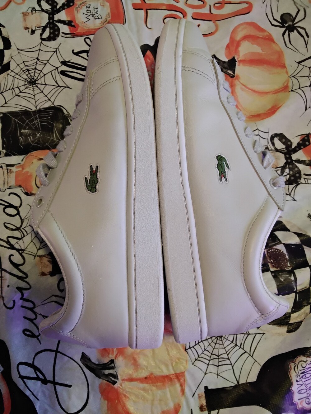 Lacoste Women's size 7.5 7 1/2 gray Leather Fashion Sneakers Hydez shoes